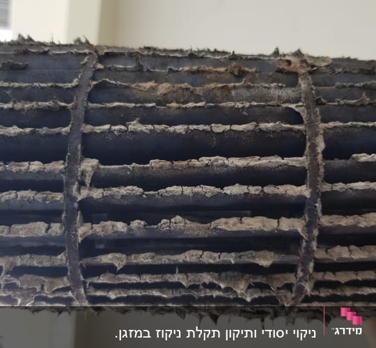 ניקוי יסודי ותיקון תקלת ניקוז במזגן.